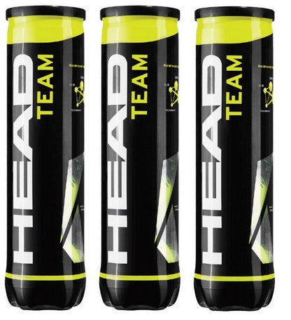 Head Team Tennis Balls Pack Of 12 (3 Tubes Of 4)