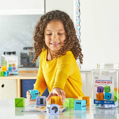 Multiple Representation Fractions Dice, Set of 16
