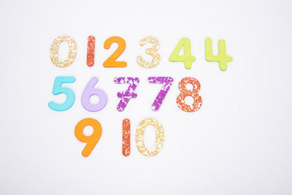 Rainbow Glitter Numbers