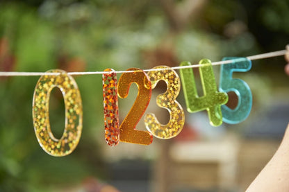 Rainbow Glitter Numbers