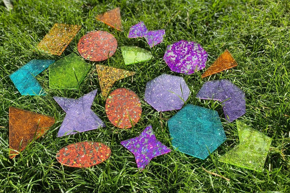 Rainbow Glitter Shapes