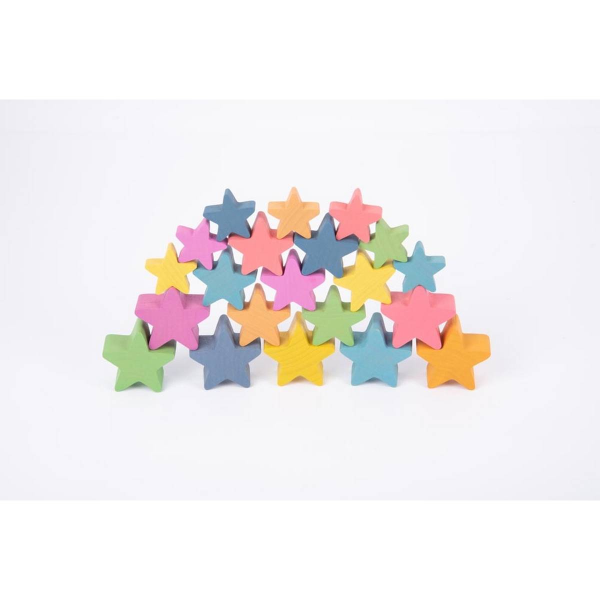 Rainbow Wooden Stars