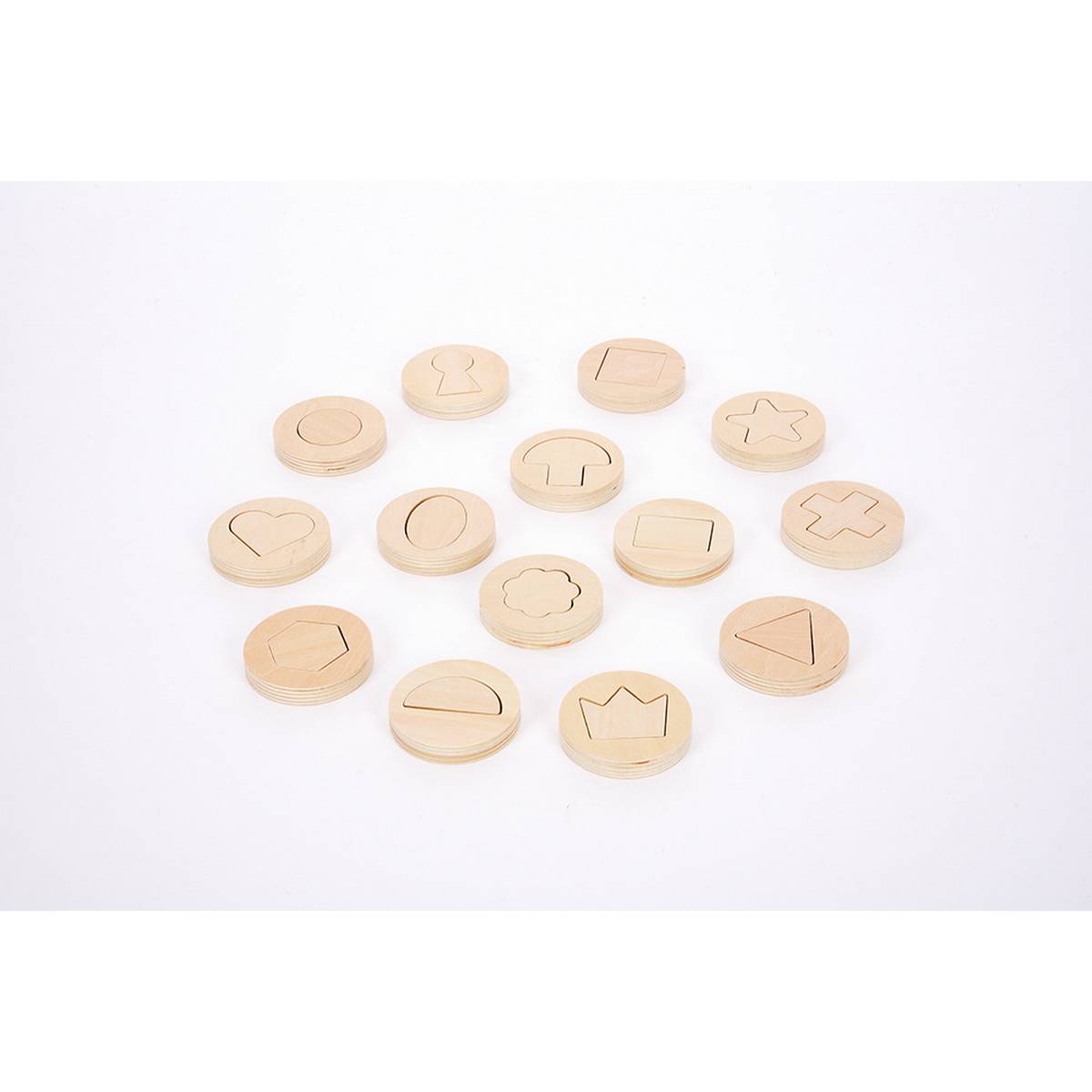 **Wooden Inside Outside Shapes Game