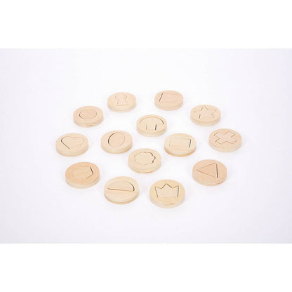 **Wooden Inside Outside Shapes Game