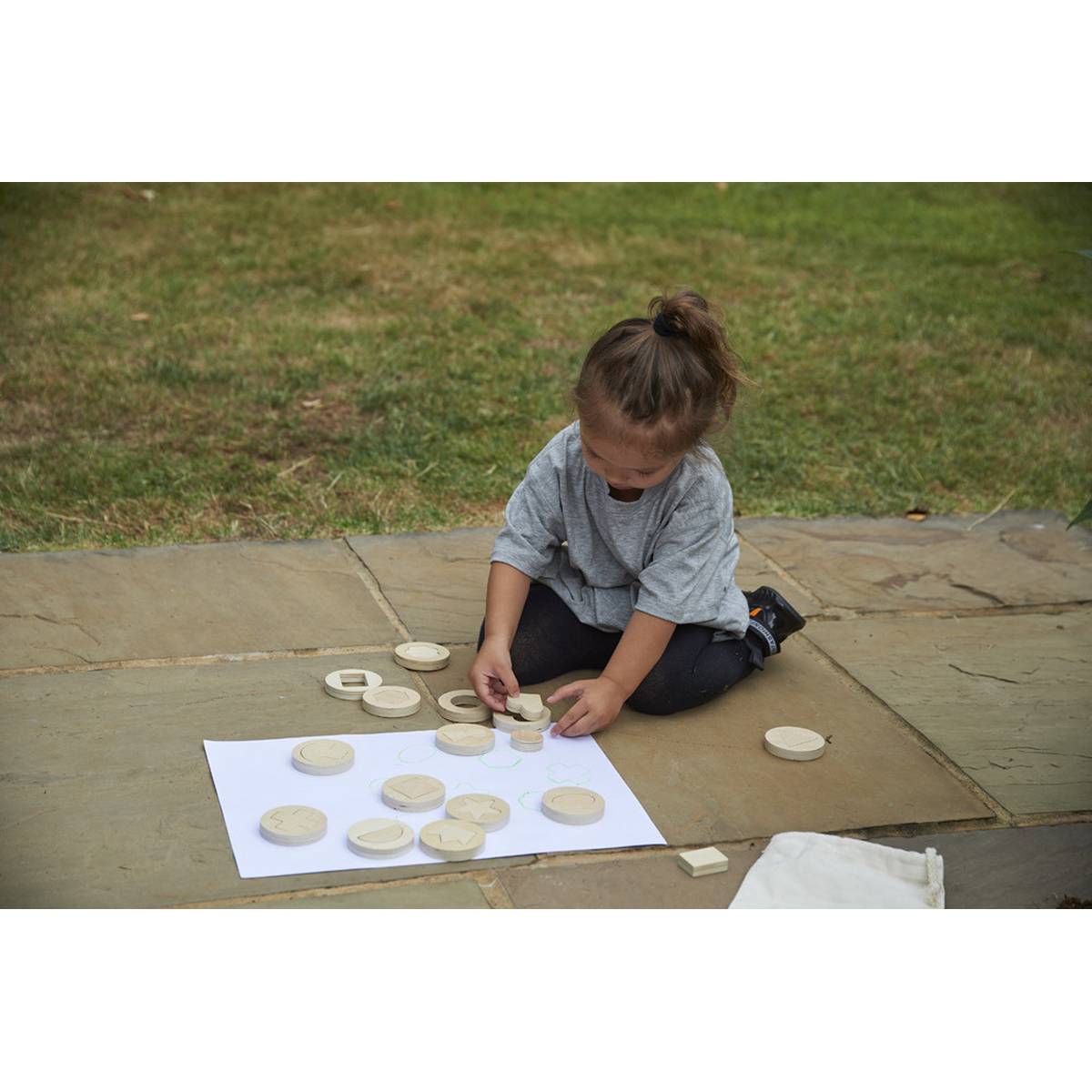 **Wooden Inside Outside Shapes Game