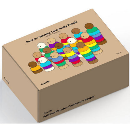 Rainbow Wooden Community People