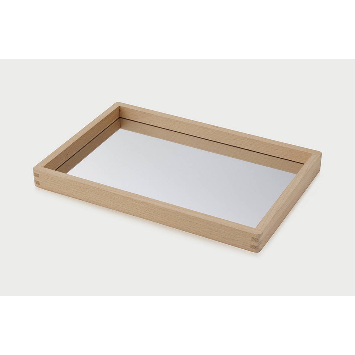 Small Wooden Mirror Tray