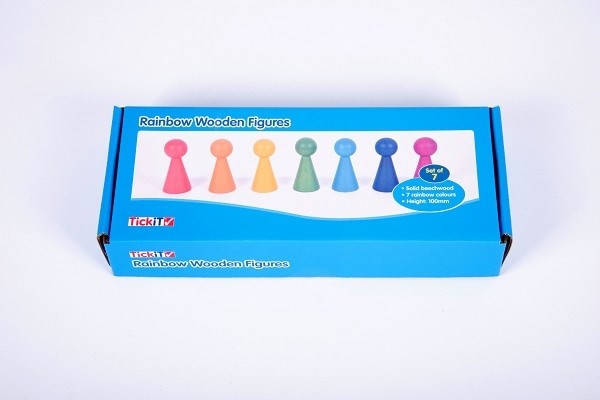 **Rainbow Wooden Figures
