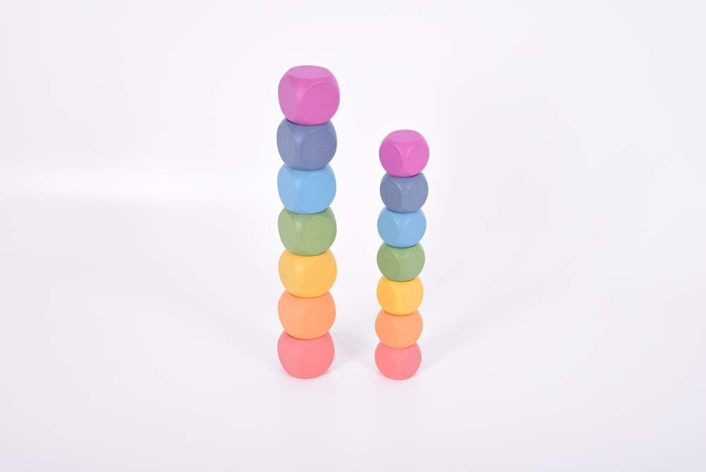 Rainbow Wooden Cubes
