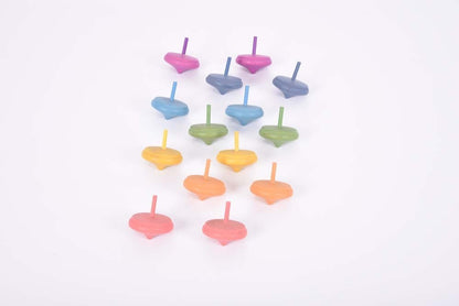 **Rainbow Wooden Spinning Tops