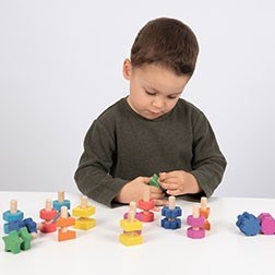 Rainbow Wooden Nuts & Bolts