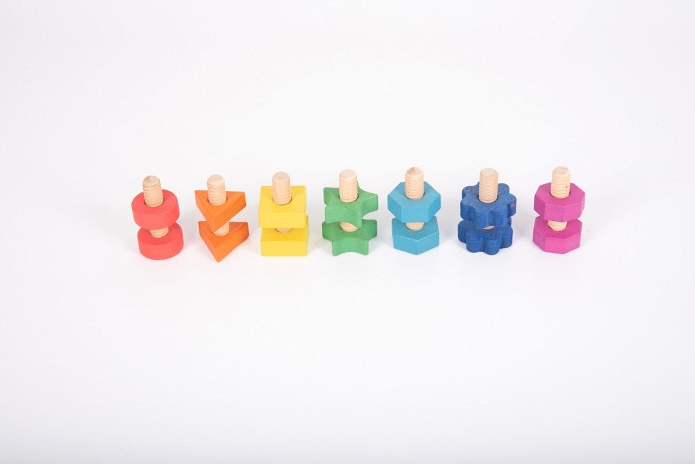 Rainbow Wooden Nuts&Bolts