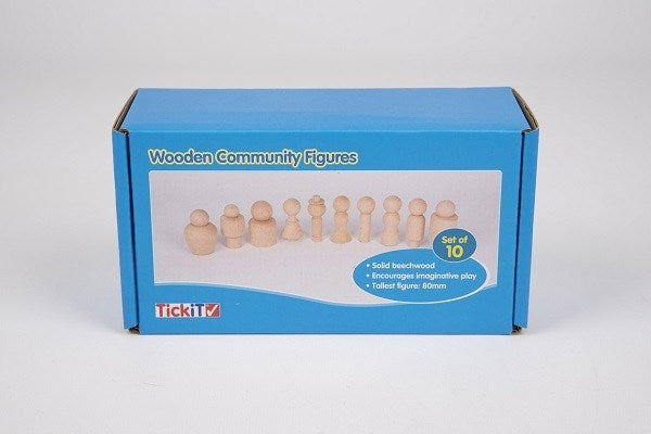 WOODEN COMMUNITY FIGURES