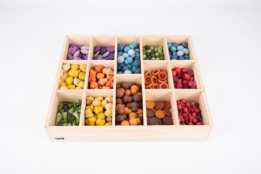 Wooden Sorting Tray - 14 Way
