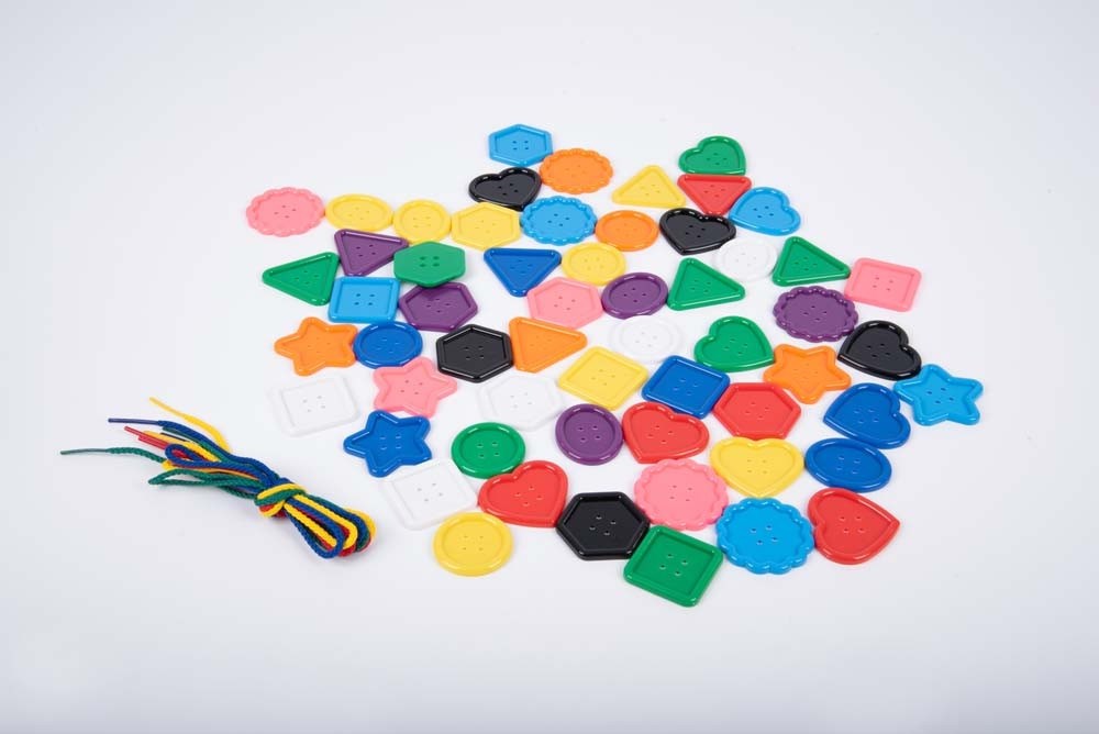 Large Buttons & Laces Jar of 58