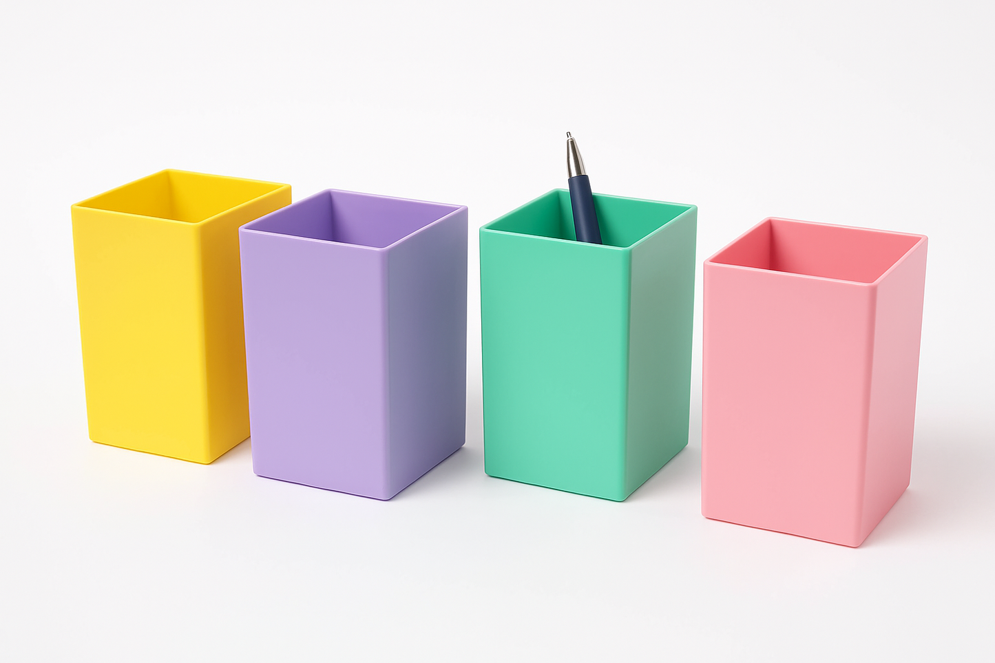 Cleverco Square Storage Desk Pots Set Of 6 Pastel Colours