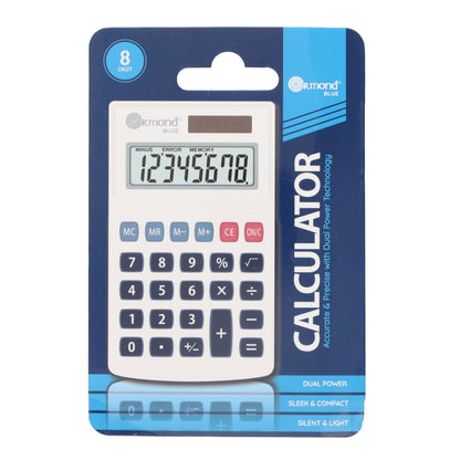 8 Digit Calculator - Blue - ABC School Supplies