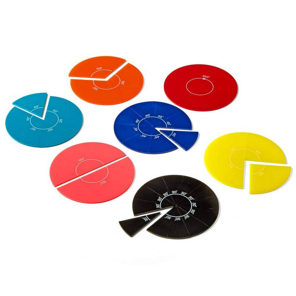 **Rainbow™ Angle Circles, Plastic, 36 Pieces