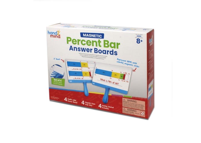 Learning Resources Percent Bar Answer Boards (Set Of 4)