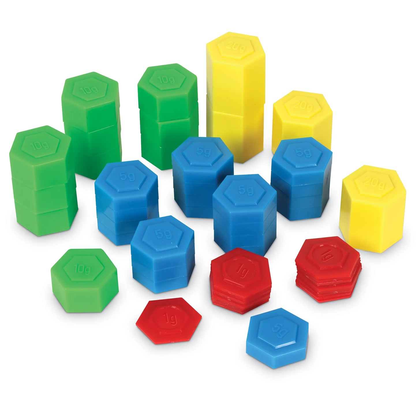 Learning Resources Hexagram Metric Weight Set (Set of 54)