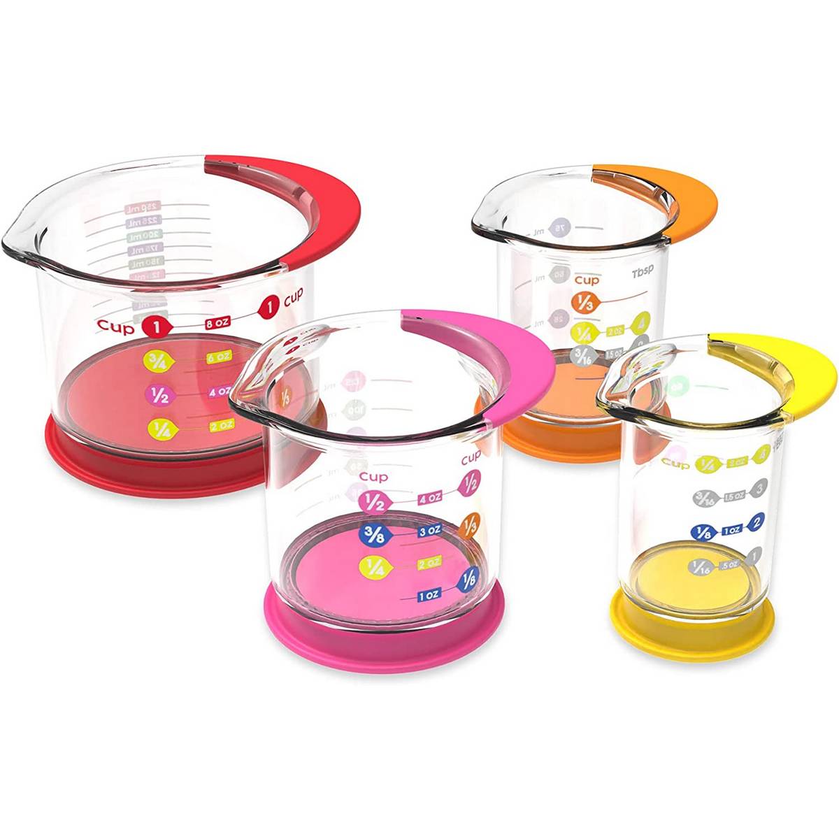 Learning Resources Rainbow Fraction Liquid Measuring Cups
