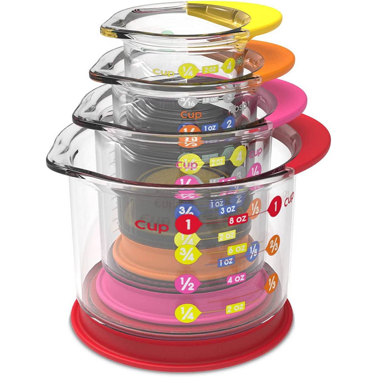 Learning Resources Rainbow Fraction Liquid Measuring Cups