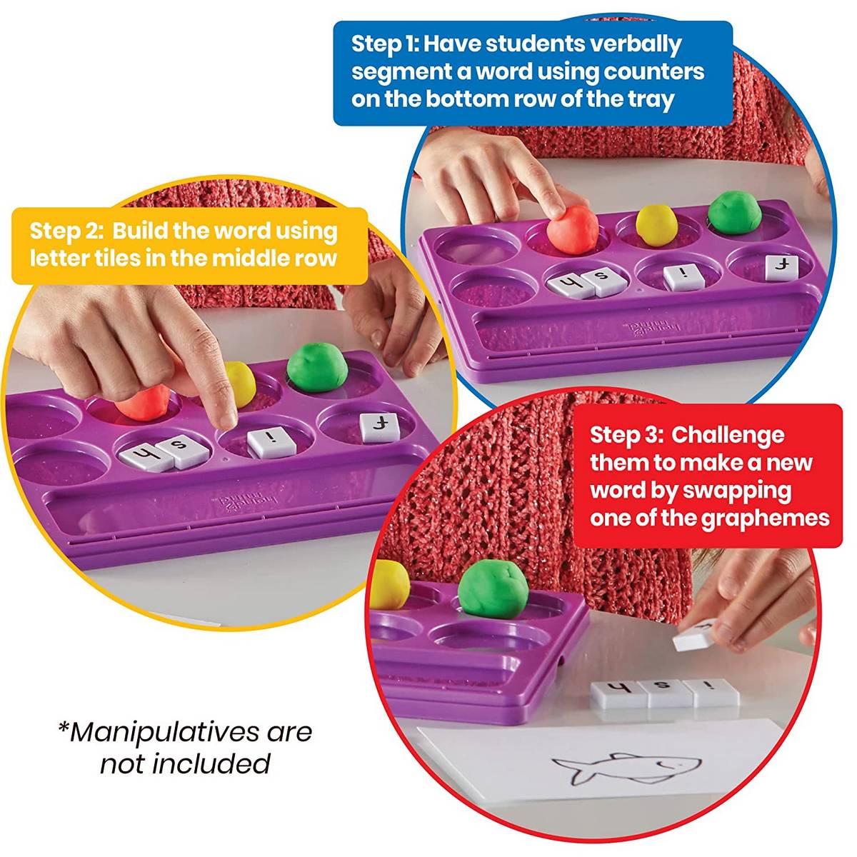 Little Hands at Work® Sound Segmenting Trays (Set of 6) 