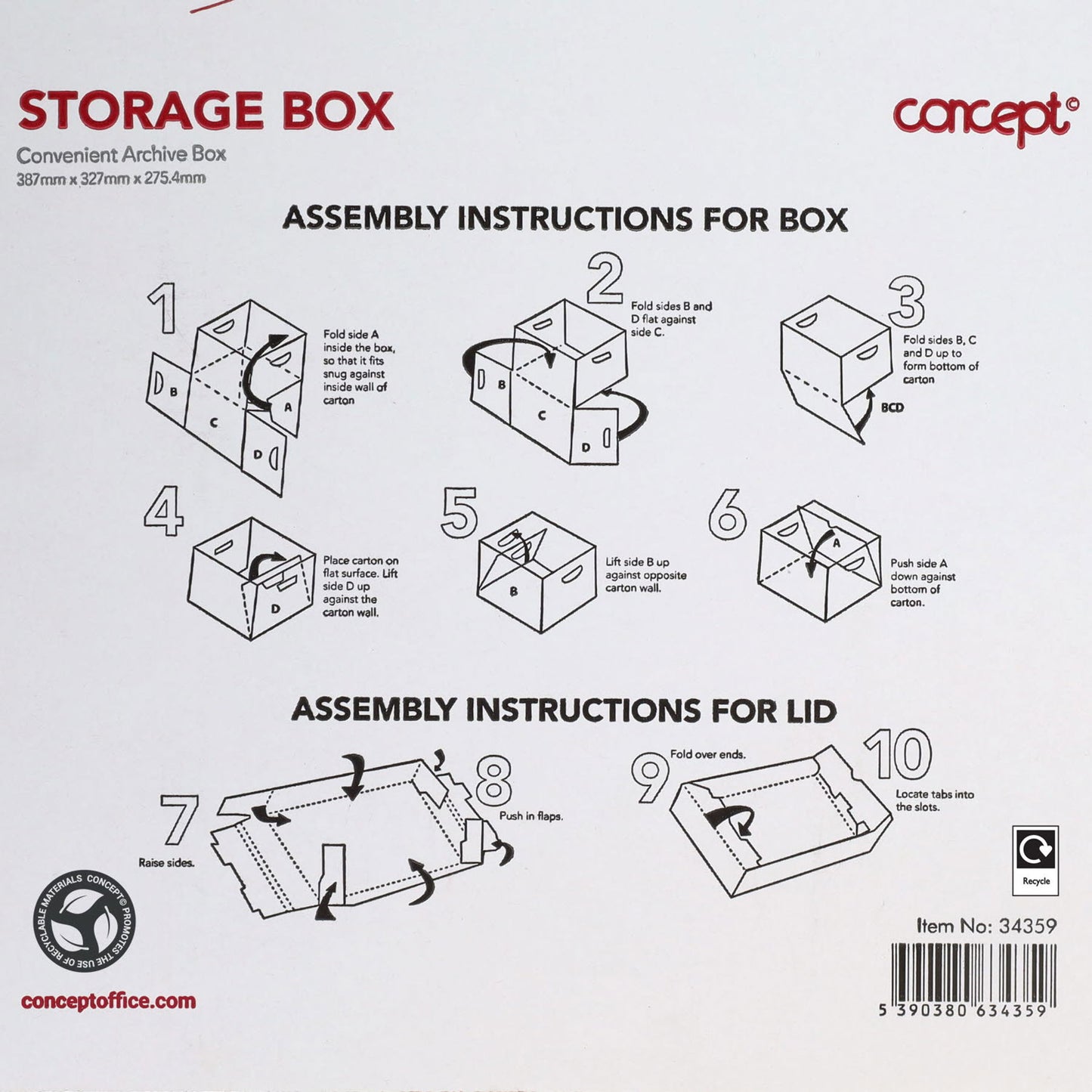 Concept Archive Storage Box - Red