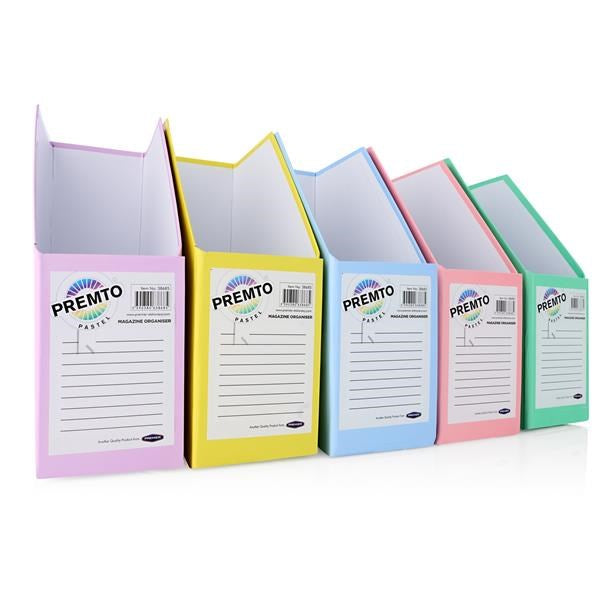 Pastel Magazine Organiser Set of 10 Assorted