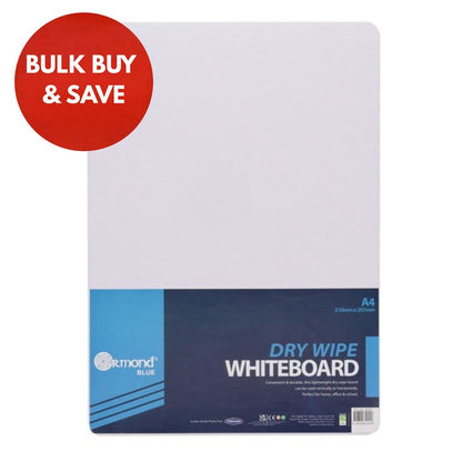 Ormond Blue A4 Dry Wipe Board - White - Pack of 500