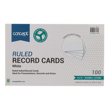 Concept Ruled Record Cards - White Pack Of 100