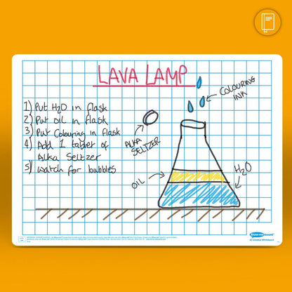 Drywipe Board Pack With Pens And Erasers - Gridded/Plain, A3 - 5 Sets