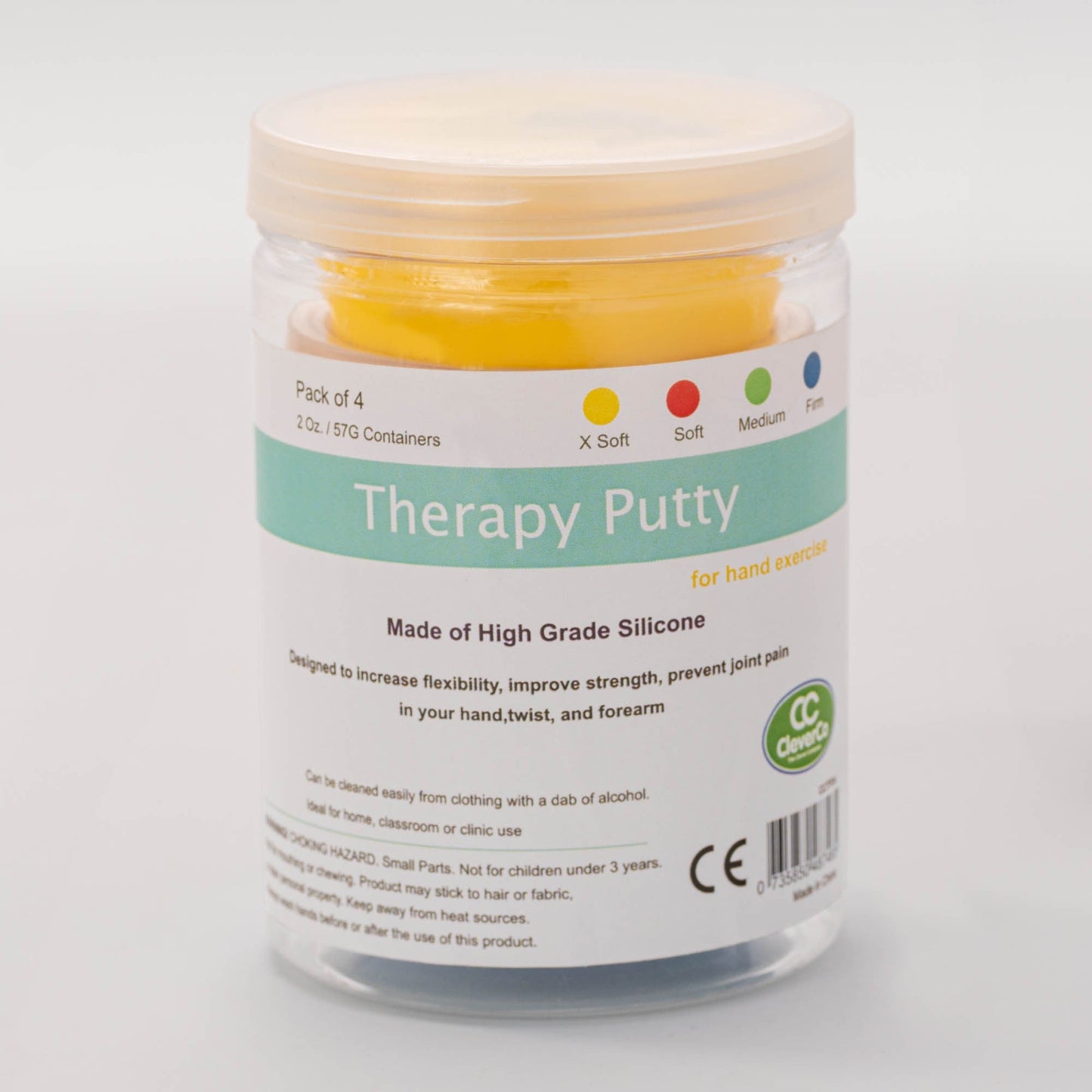 CleverCo Therapy Putty Pack of 4 x 57g Tubs