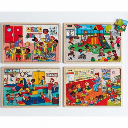 Together at School Set of 4 Puzzles