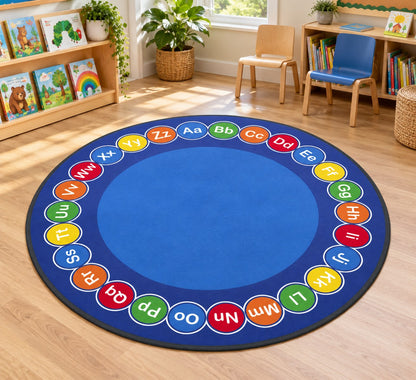 Giant Rainbow Alphabet Carpet 257x180cm