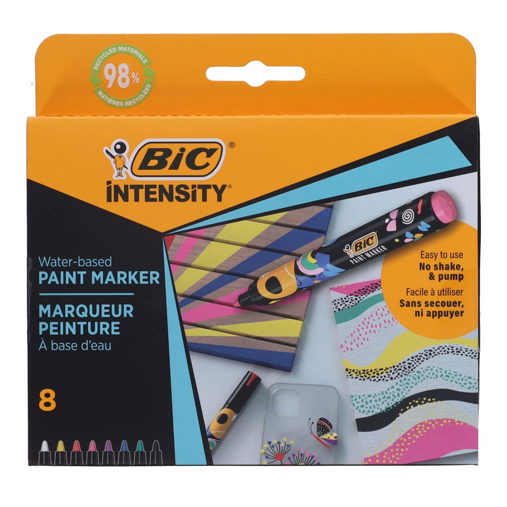 BIC Intensity Paint Markers - Vivid Colours Pack of 8