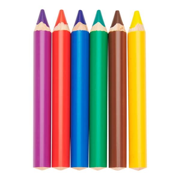 World Of Colour 3-In-1 Washable Chunks Pencils Pack Of 6