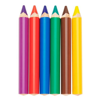 World Of Colour 3-In-1 Washable Chunks Pencils Pack Of 6