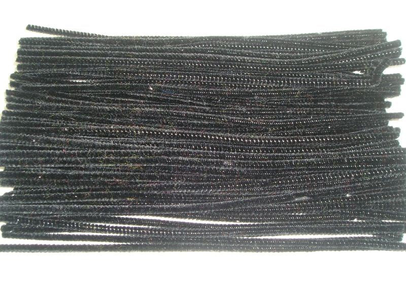 Craft Black Chenille Stems Pipe Cleaners Pack Of 50