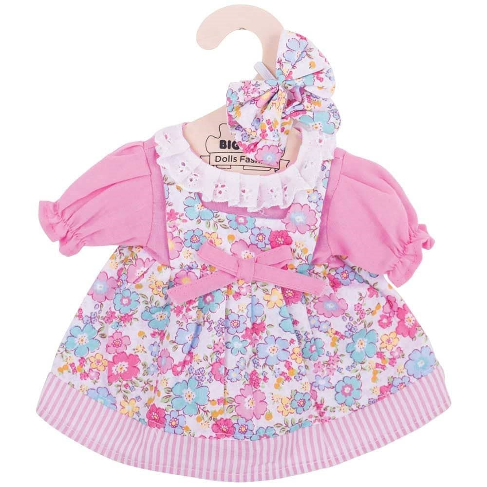 Pink Floral Dress (for 34cm Doll)