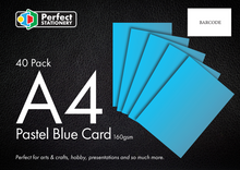 **A4 Card Pastel Blue 160Gsm 40 Pack