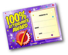 **Just Rewards Certificates 100% Attendance Award
