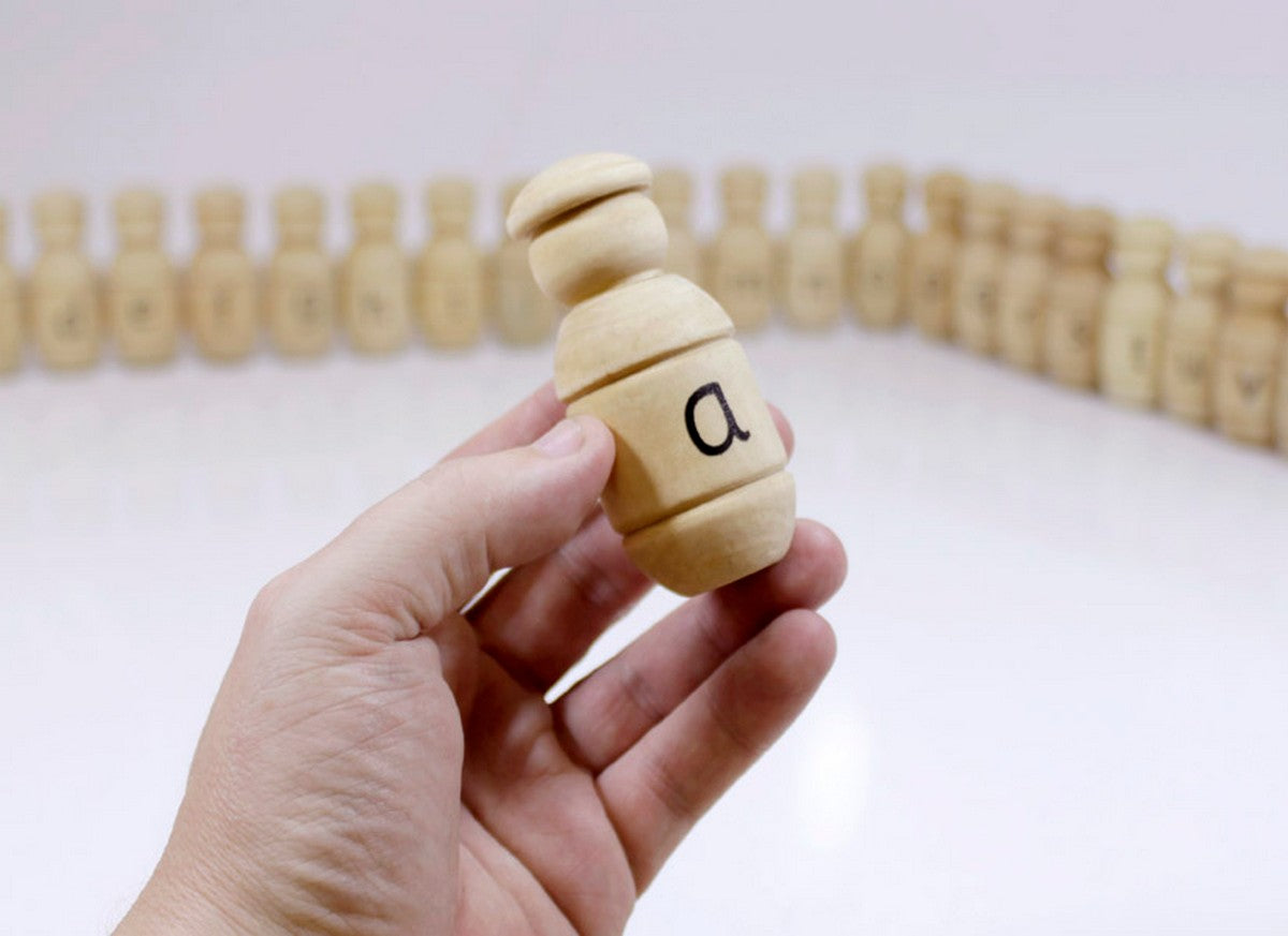 Alphabet Wooden People Figures