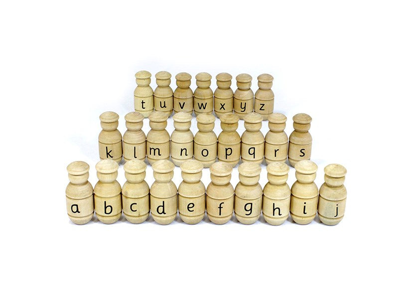 Alphabet Wooden People Figures