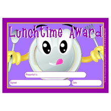**Lunchtime Award Certificates