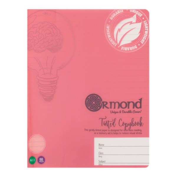 Ormond A11 88Pg Visual Memory Aid Copy Book - Pink