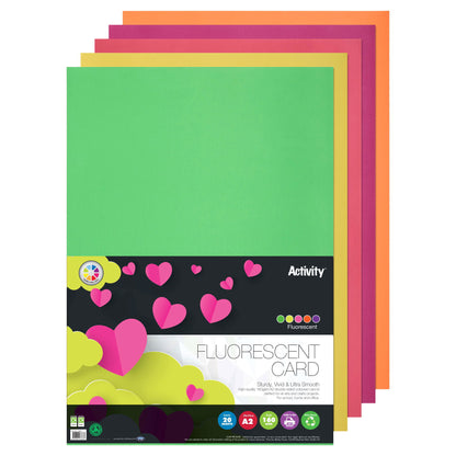 Premier A2 160gsm Fluorescent Neon Card (Pack of 20)