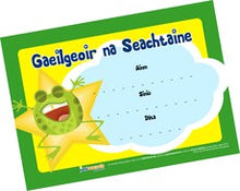 Just Rewards Certificates Gaeilgeoir Na Seachtaine
