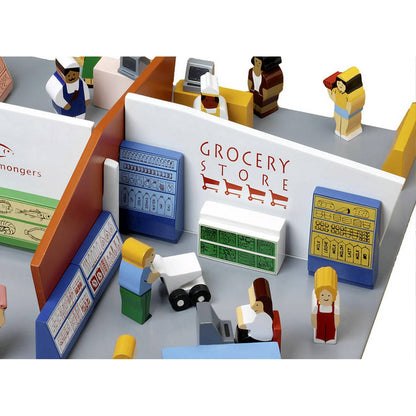 Wooden Shopping Centre Play Set