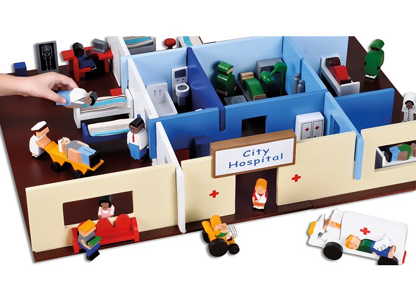 Wooden Hospital Play Set